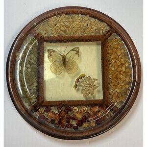 Vintage Design Gifts Intern’l Inc Lucite Butterfly Round Trivet